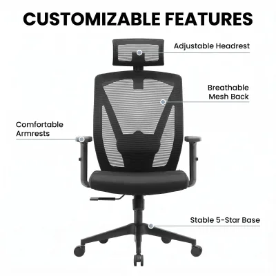 B30 Hot in Modern Office Nylon Base Big Size of Back Staff Chair Ergonomically Enhanced for Comfort Essential Furniture