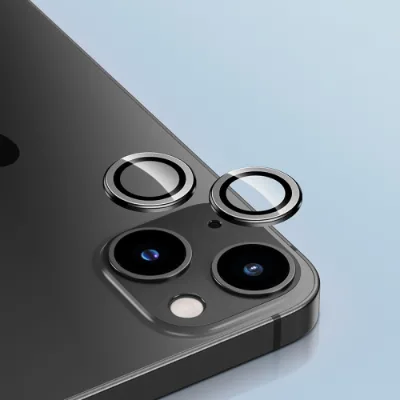 Metal Sapphire Tempered Glass Camera Lens Protector for 15 with 9H Hardness Ultra-Thin Design & 99% Transparency