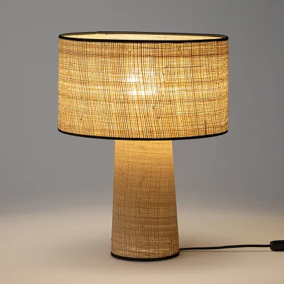 Modern Japanese Wabi-Sabi Style Vertical Table Lamp for Living Room Bedside AC Tea Room B&B Decor Metal Designer Vertical Lamp