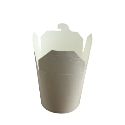 Disposable Noodle Bucket Kraft Paper Round Bottom Cup Takeout Packaging Box Square Round Bucket Fast Food Bowl