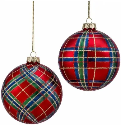 Classic Popular Borosilicate Glass Christmas Ball Set Customized Color Baubles Supplies Xmas Party Decorations