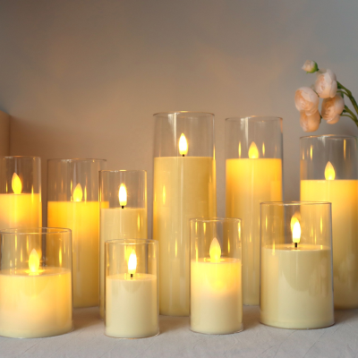 New Arrival White LED Acrylic Electronic Candle Light for Christmas Holiday Party Decorations Electric LED Candle