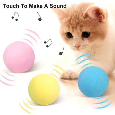Personalized Custom Made Automatic Animal Sound Squeaky Catnip Funny Teaser Interactive Toy Balls