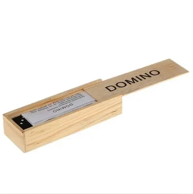 Customizable Wooden Dominoes Game Set for Adult and Child