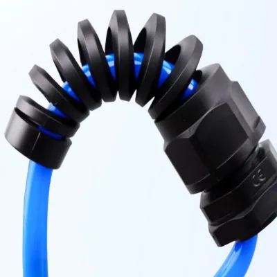 Cable Gland Flex Spiral Nylon Joint PG Thread Industrial Cable Gland with Strain Relief