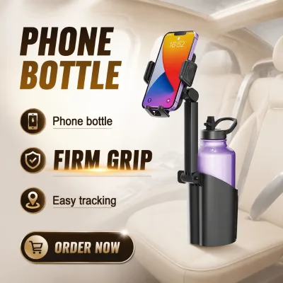 2-in-1 Cup Holder Phone Holder Universal 360° Adjustable Gooseneck Cell Phone Cup Holder Expander for Car Truck