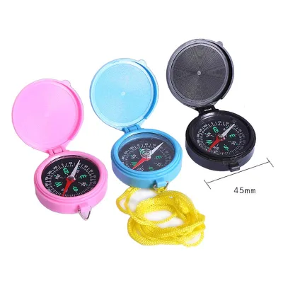 Hot Selling Camping Plastic Flip-top Quakeproof Compass Portable Pocket Watch Flip-top Compass for Outdoor Positioning