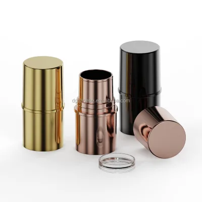 Lipstick tube packaging mini black replaceable deodorant tube