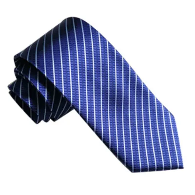 Jacquard striped microfiber polyester neckties with custom woven logo brand printing tie