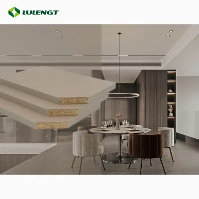 Moisture Proof Plain E0 Water Resistant Particle Board for Kitchen Cabinet Melamine Particle Board