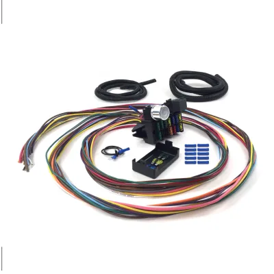 Customized 12 Circuit Wiring Harness Generalized Muscle Car Hot Rod Street Rod XL Loom Cable Assembly Fuse Box Wiring Harness