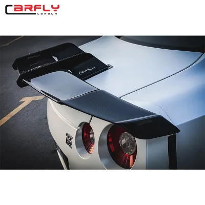 GTR R35 Artis Kunl Style Carbon Fiber Rear Spoiler With Metal Bracket Rear Wing for GTR R35
