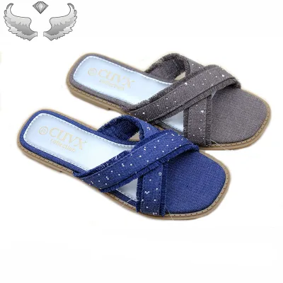 Summer Outdoor Wear Casual, Anti-slip, Cross-sequined, Lightweight and Popular Women's slippers for Foreign Trade Ladies