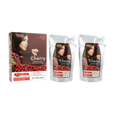 Best Organic Fruit Type Korean Hair Color Dye Cream for Women Dark Brown/blond Color Dye Cover White/gray Naturally