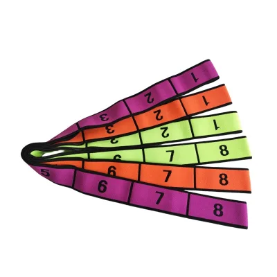 Custom Logo Elastic Stretched Dance Exercise Yoga Strap Letter Pattern Durable Spandex/Polyester Band 120cm Length Unisex