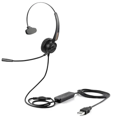 USB Computer Headset with Microphone for Skype Webinar Softphone Call Center Online Courses
