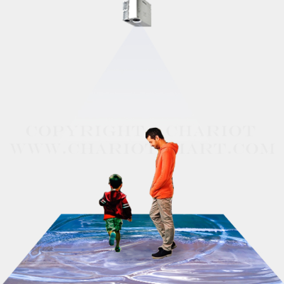 Interactive Floor Motion Sensor Game Used for Entertainment