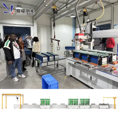 Customized Electric Vehicle Square Lithium Battery Module Pack Semi-automatic Assembly Production Line