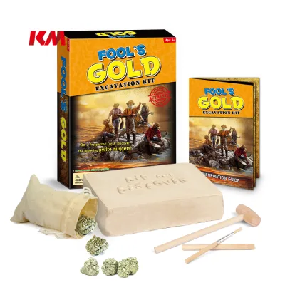 Educational Collection Hot Sell List Improve Hand on Ability Archaeological Toy Stem Dig Kit Fools Glod Iron Pyrite