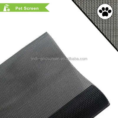 JINDI Easy to Install Pet Screen Mesh 15x10 Black Polyester Pet Screen Scratch-resistant Pet Screen Door