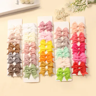 Hot Selling Cute Dovetail Hairpin Multi-Color Solid Rib Cross-Border Ribbon Headwear for Baby Plastic Resin for Party Occasions