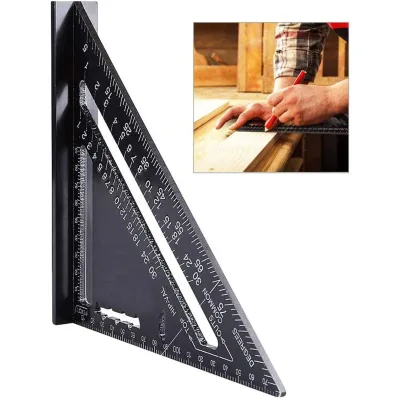 New Design 7" Triangle Ruler , Aluminum Square Ruler