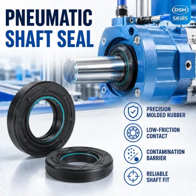 Wear Resistant Rubber Shaft Seal Spring Loaded Rotary Oil Seal for Hydraulic Pumps Air Motors and Automation Machinery