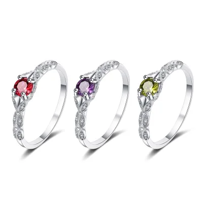 Women's Christian Classic Stainless Steel Zircon Crystal Stone Eternity Band Rings with Pave Setting and Heart Shape