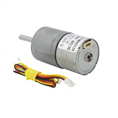 25-2418 Miniature DC Brush Long Shaft Reduction Motor 12V 24V IE2 Efficiency 0.5A Positive/Negative Rotation for Cat Litter Box