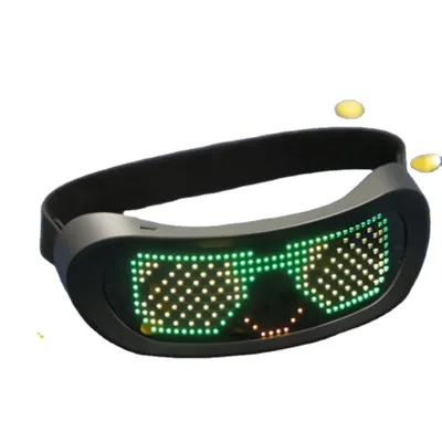 Programmable Led Glasses Smart App USB USB Charging Light up Glasses DJ Decorative Headband