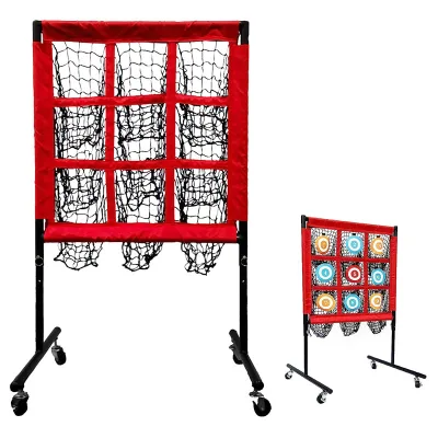 Baseball Pitching Net With Strike Zone, 9 Pockets Pitchers Throw Training Aid for Baseball and Softball