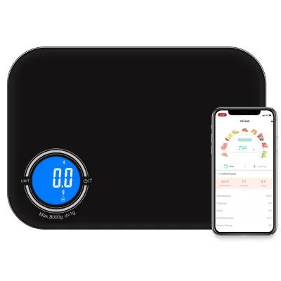 AiFresh 5Kg Gram Scale Nutrition Facts Square Shape Electronic Kitchen Scales Digital Food Scale