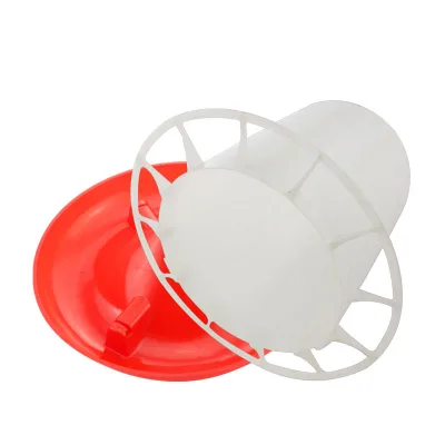 1.5kg Red Plastic Feeder Baby Chicken Chicks Hen Poultry Hanging Feeder