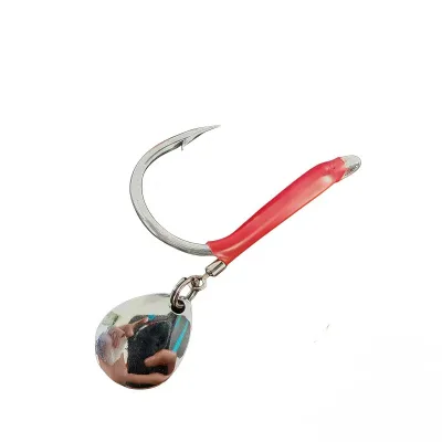 Stainless Steel Slow Jigging Assist Fishing Hooks for Carp Targeted Bottom Fishing in Saltwater Silver Duple Design