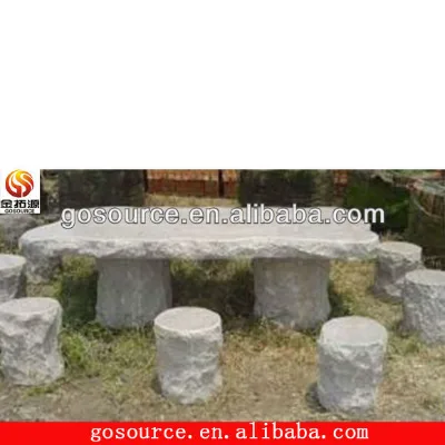 Garden Marble Table and Bench