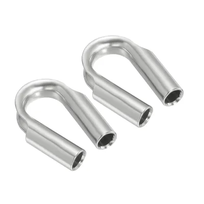 Stainless Steel Thimbles Silver Wire Rope Tube Thimble Heavy Duty Cable Thimble for Cable Rigging