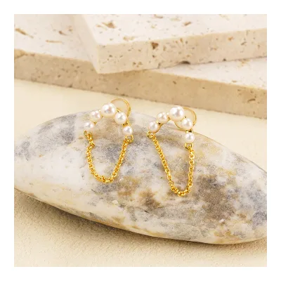 Jewelry Women Earrings Natural Pearl Stud Earrings S925 Material Bead Earrings
