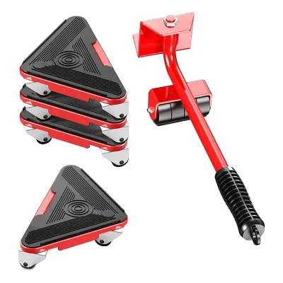 150kg Capacity Furniture Lifter 4 Pack 3 Wheels Mover Dollys with Rotation Wheels for  Moving Heavy Furniture Effortlessly