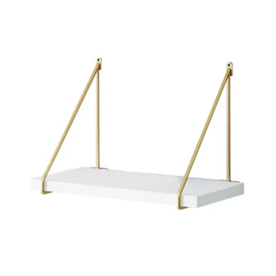 High-End Iron Floating Shelf Bracket Steel Bathroom Heavy Duty Modern Industrial Gold Mounting Bedroom Hairpin Hanging