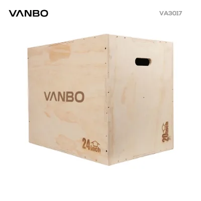 Vanbo Durable Wooden Three-in-One Jump Box for Strength Training 300x400x500mm