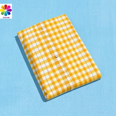 Factory Direct 100% Cotton Tartan Flannel Plaid Checked Fabric Breathable Twill Plain Style Terry for Boys Girls Yarn Dyed Bag