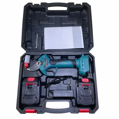 21V Cordless Pruners Brushless Electric Garden Shear Comfort Grip Rubber Portable Fruit Tree Pruning Scissors Thick Industrial