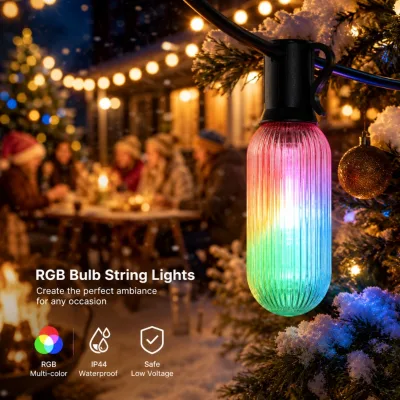 Durable Outdoor Lights with Low Voltage LED String Light and IP65 Waterproof Build for Deck Fence Lighting Decor Set