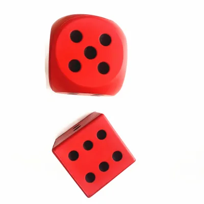 10cm/15cm 6 Sided Soft PU BIG Foam Dice with Dots for Kids Education