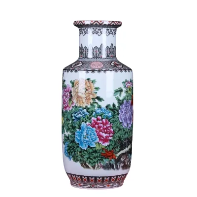 Wholesale of antique ceramic large vases by ceramic factories modern hotels fashionable porcelain decorative bottles