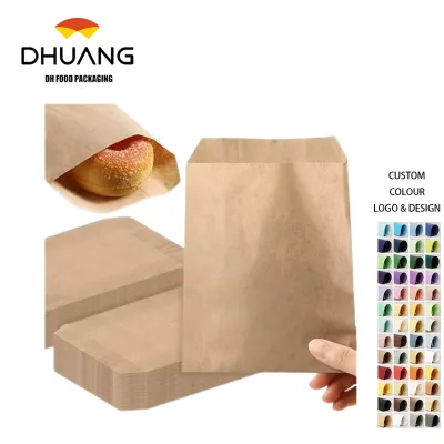 Bags Kraft Mini Paper Bag for Patty Snack Cookies Popcorn Candy Sandwich  Custom Bread Bags