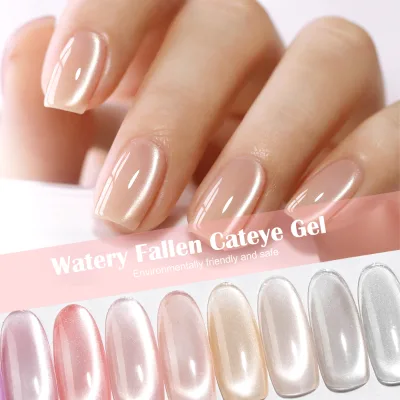 Non-toxic Watery Fallen Cat Eye Gel  Nude Shiny Colors Spring and Summer Color Gel