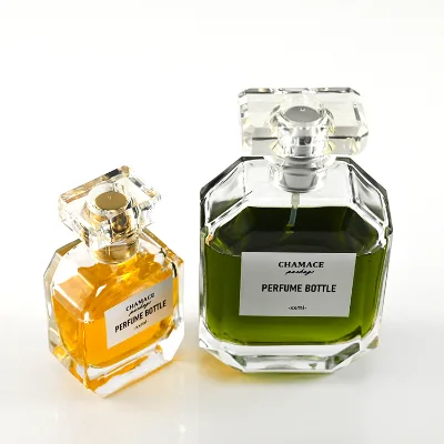 Wholesale Irregular Shape 100ml 30ml 50ml Empty Clear Spray Perfume Glass Bottle Luxury Perfume Bottle Screen Printing