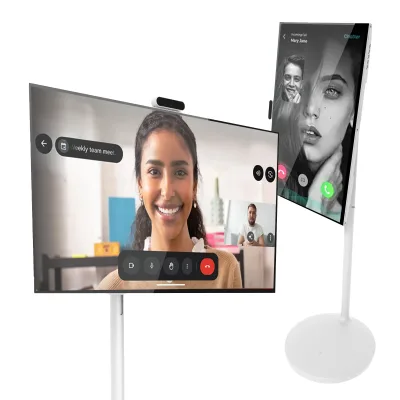 Factory Direct 24/32 Inch Portable LCD Android 13 Mobile TV Incell Touch Screen System with Adjustable Wheels Direct From Source