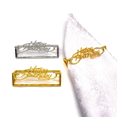 Luxury Gold Napkin Rings Metal Hollow Out Napkin Holders for Party Wedding Birthday Baby Shower Christmas Dinner Table Decor